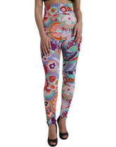 Dolce & Gabbana Multicolor Floral High Waist Leggings Pants -   -  Dolce & Gabbana.